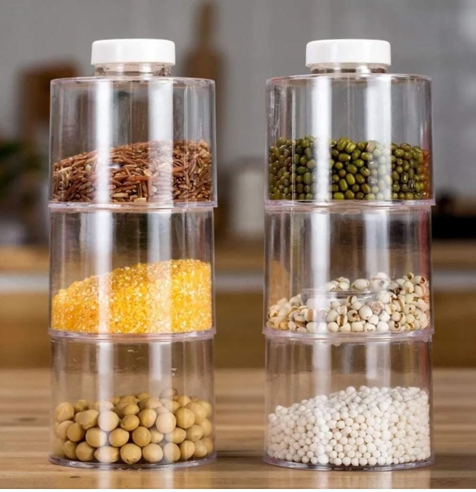Spice Tower Seasoning Bottles With Sift Lids