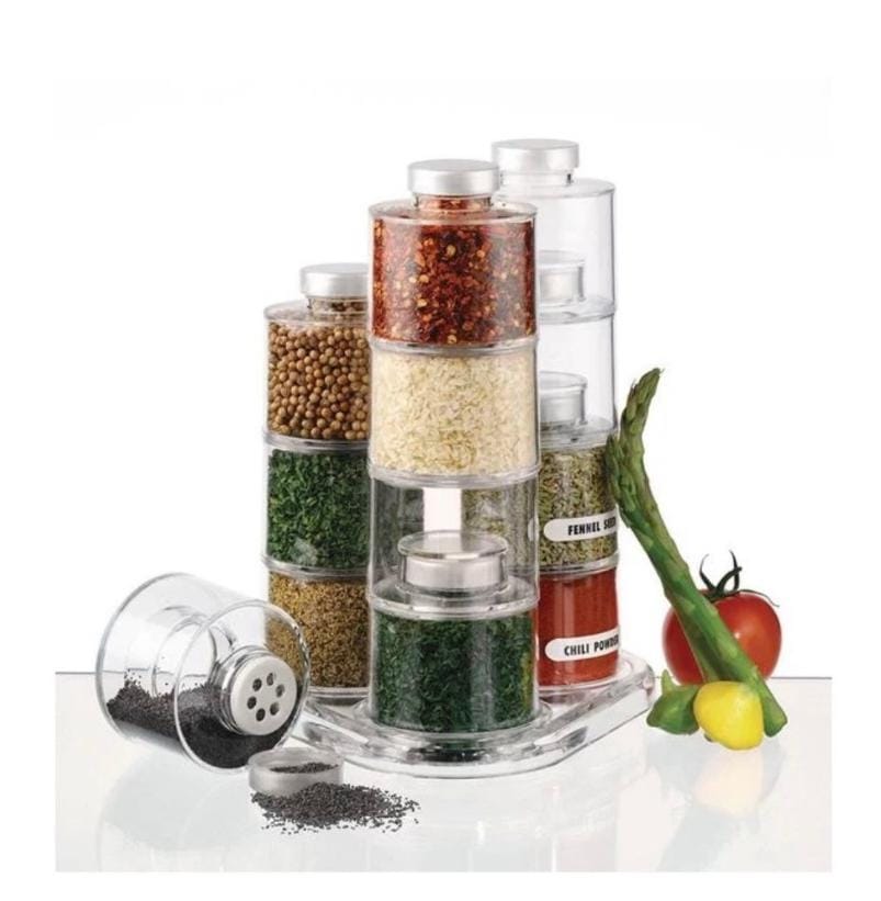 Spice Tower Seasoning Bottles With Sift Lids