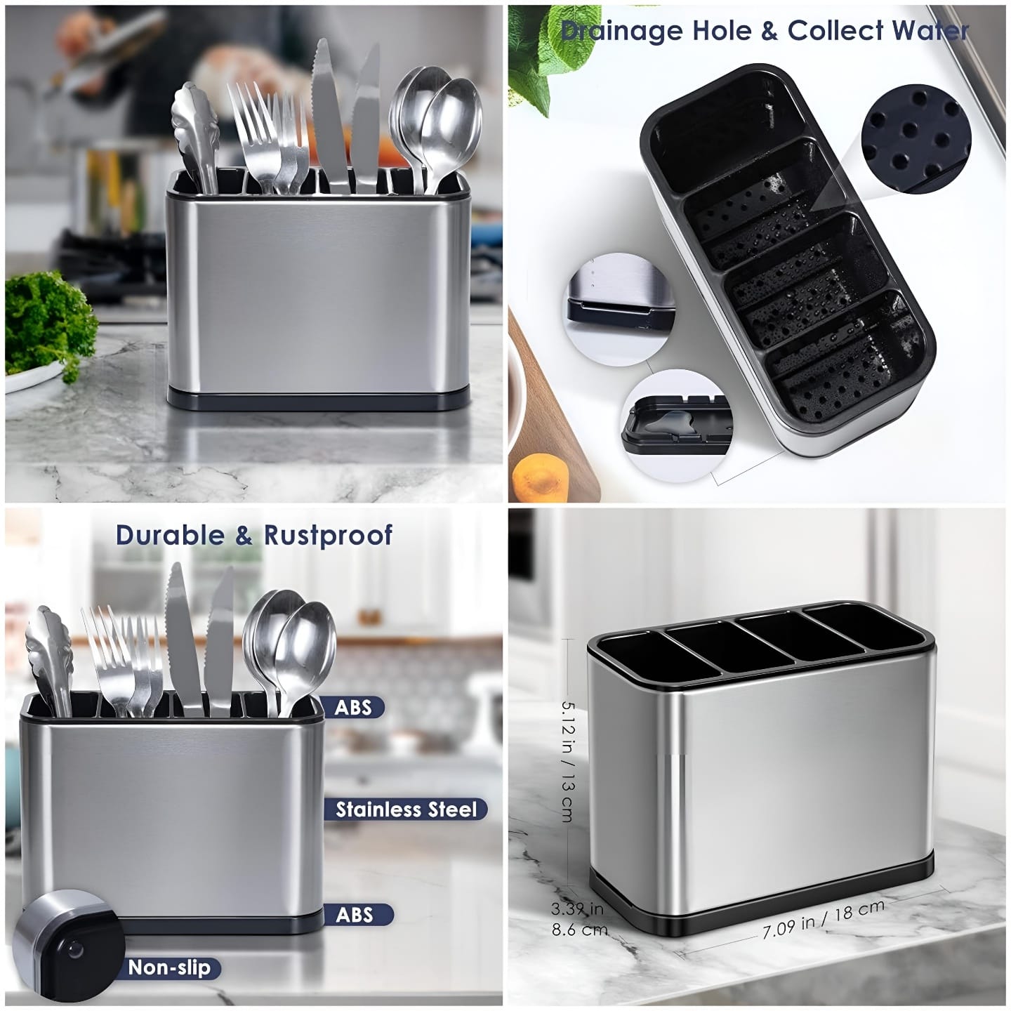 Stainless Steel Cutlery Holder