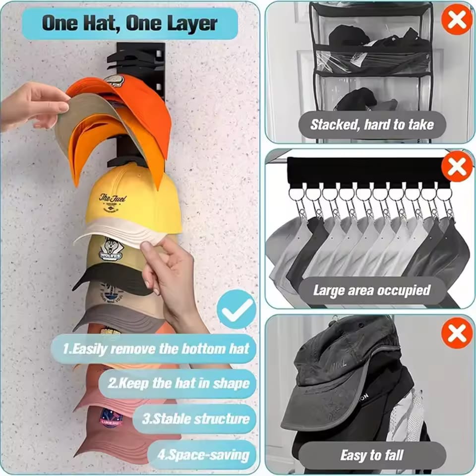Wall Mounted Cap Organizer
