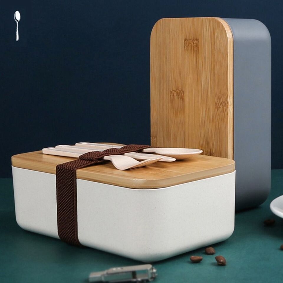 2 Layer Bento Box with Cutlery Set