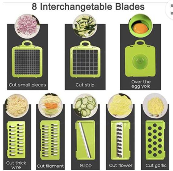 22 Piece Multifunctional Fruit Veg Chopper
