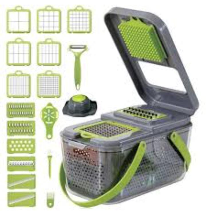 22 Piece Multifunctional Fruit Veg Chopper