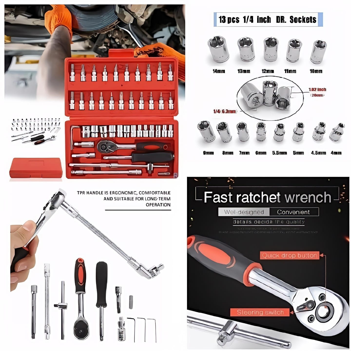 46pc Socket Wrench Set
