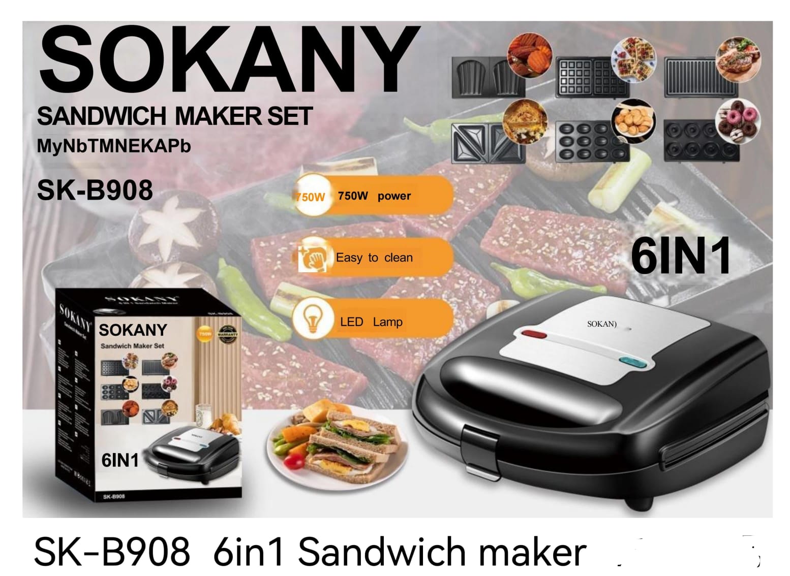 6in1 Sandwich Maker SKB908