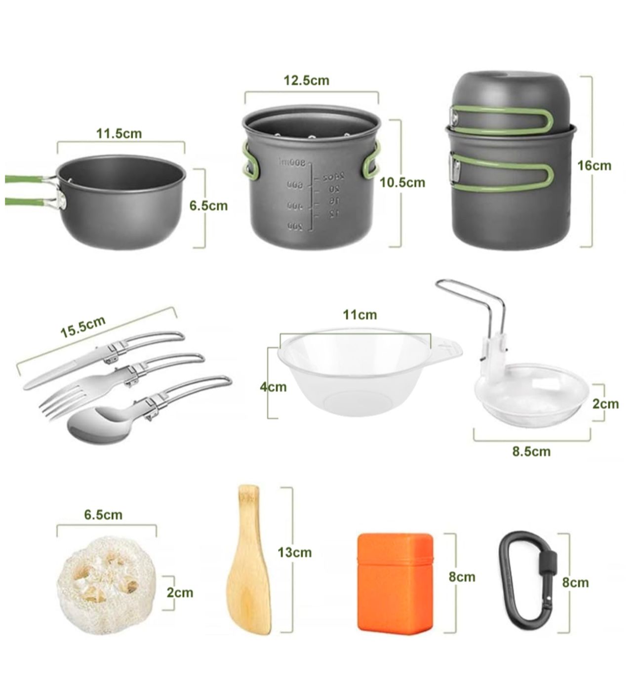 13pcs Ultra Light Portable Outdoor Camping Set