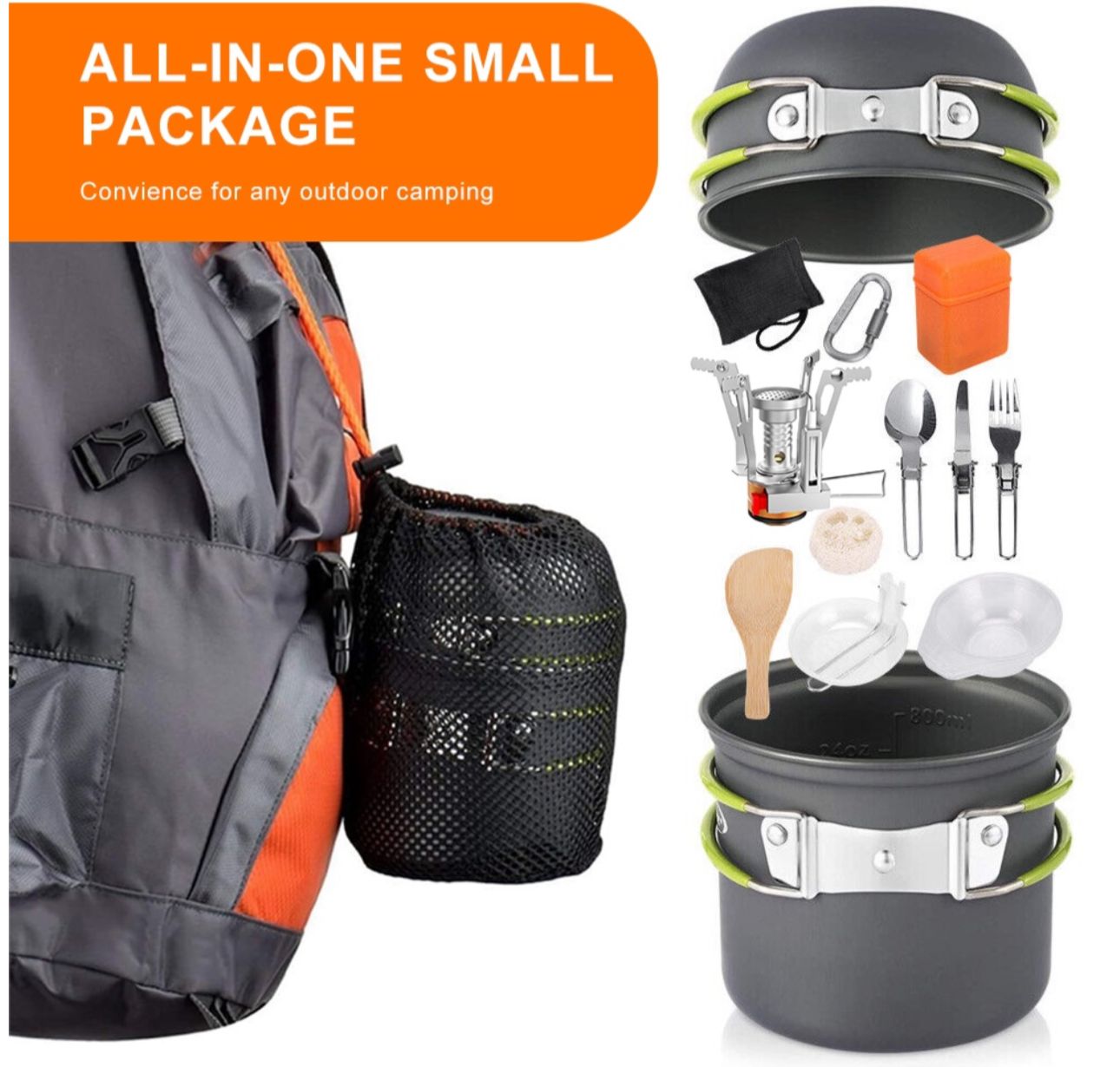 13pcs Ultra Light Portable Outdoor Camping Set