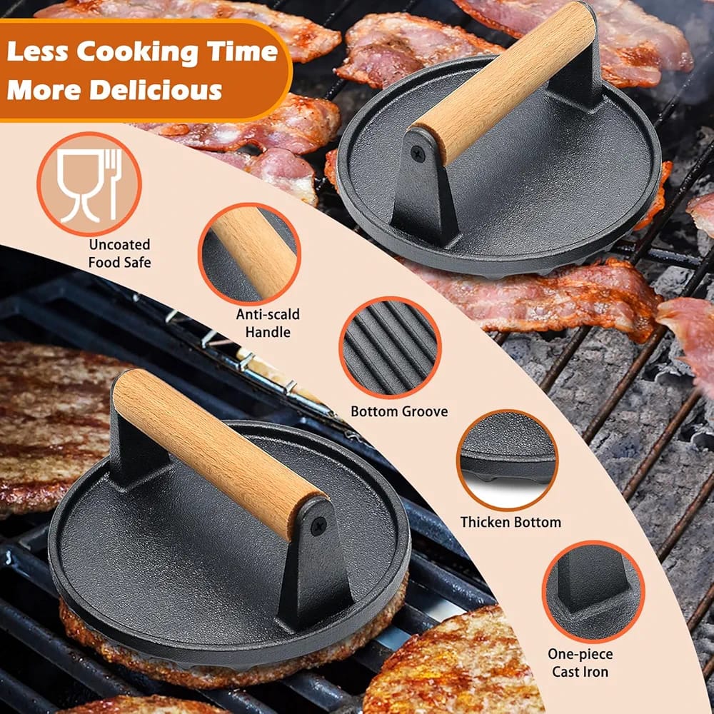 Cast Iron Grill Press