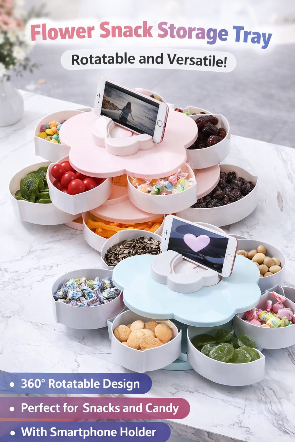 Flower Snack Storage Tray