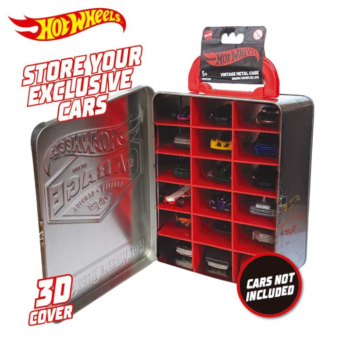 Hot Wheels Metallic Collector Car Case Silver