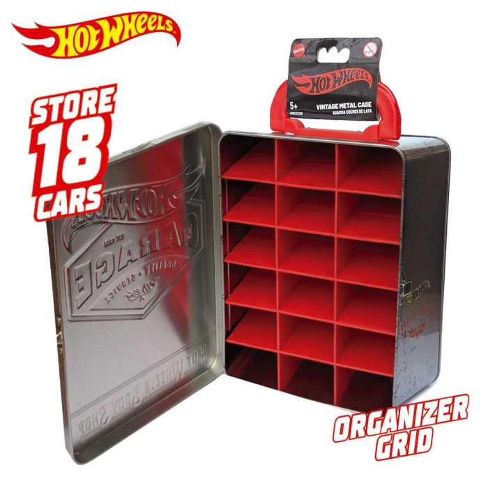Hot Wheels Metallic Collector Car Case Silver