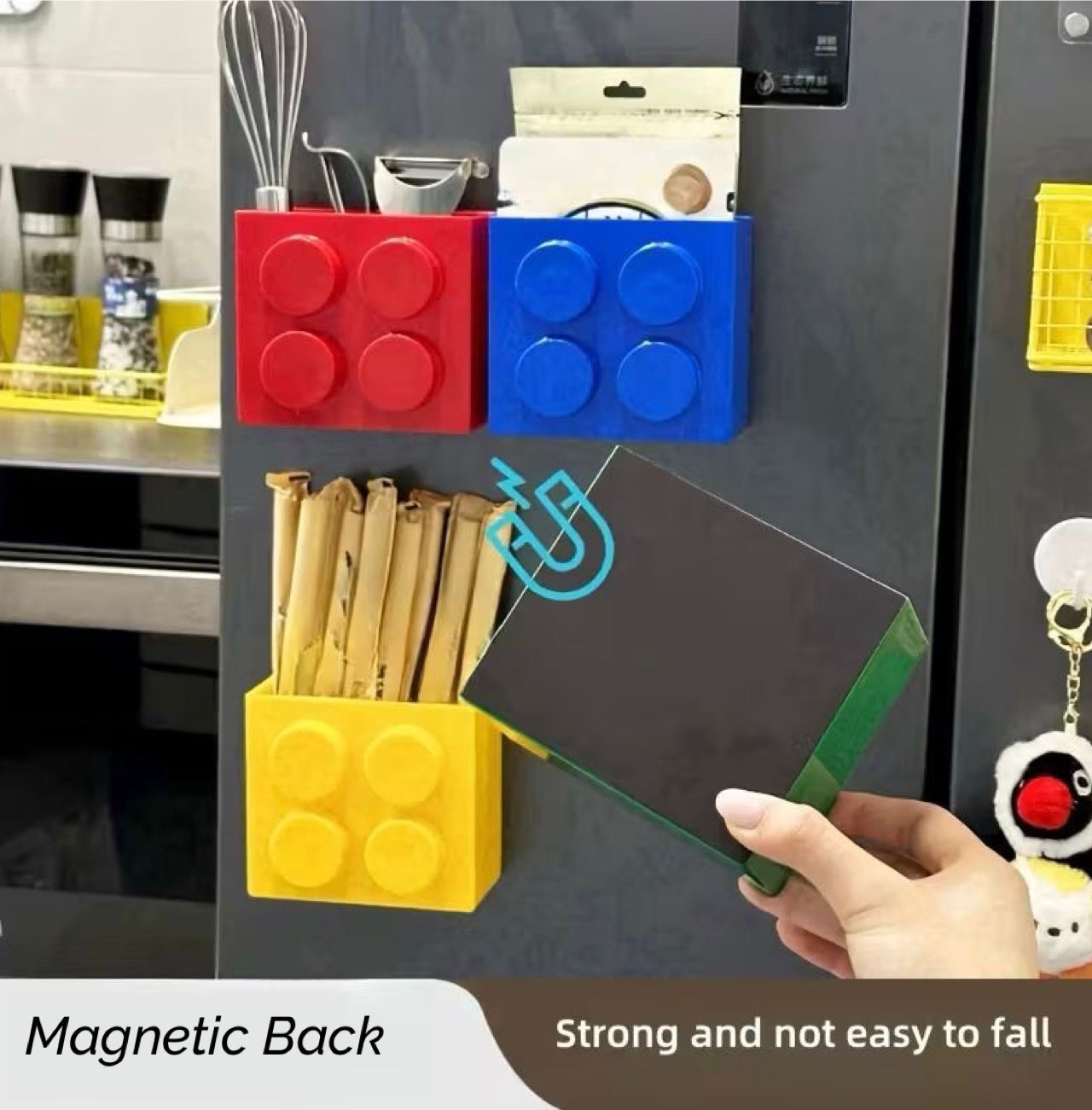 Lego Inspired Magnetic Holder Set 2pcs
