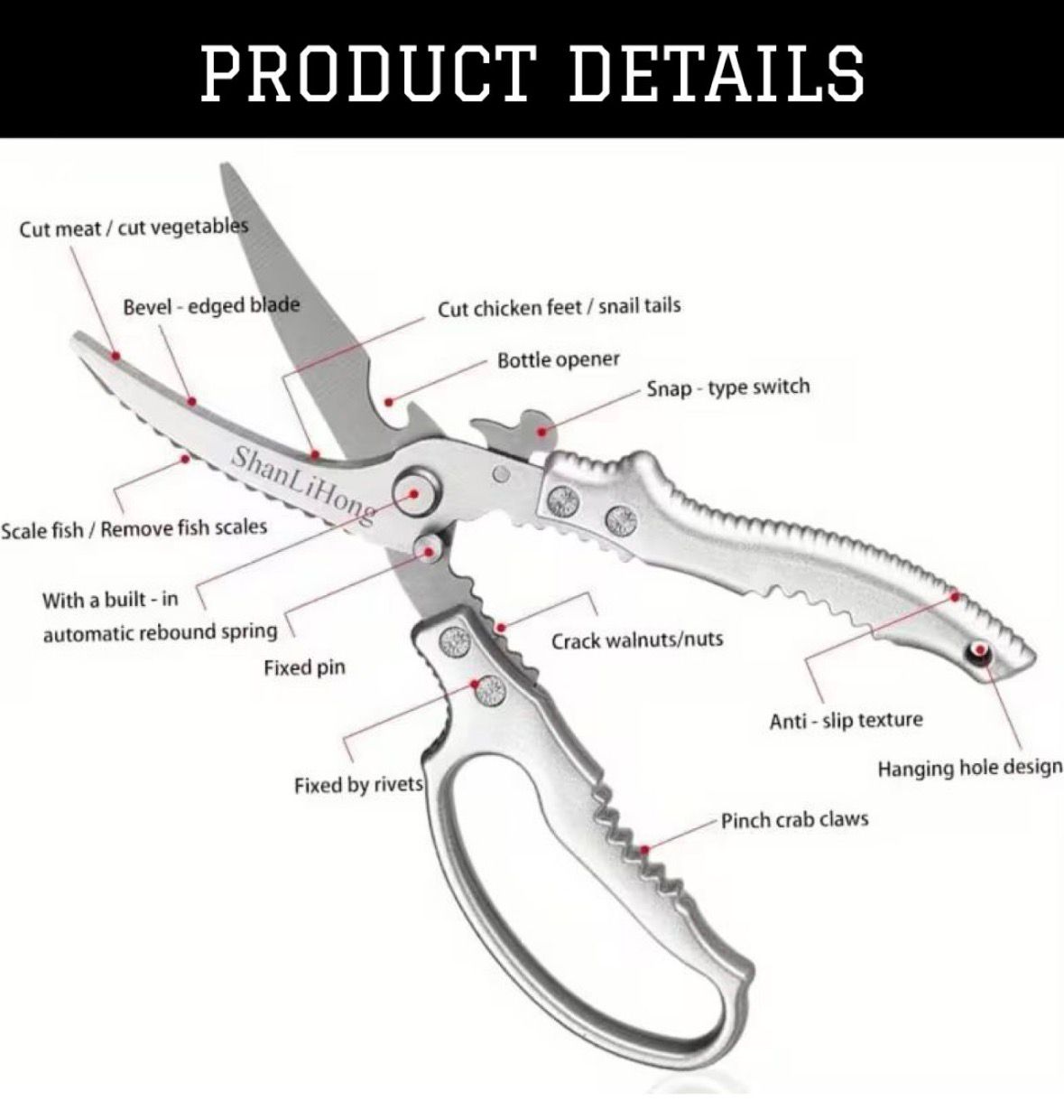 Multifunctional Kitchen Scissors