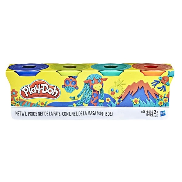 Play Doh 4PK Colour Wild
