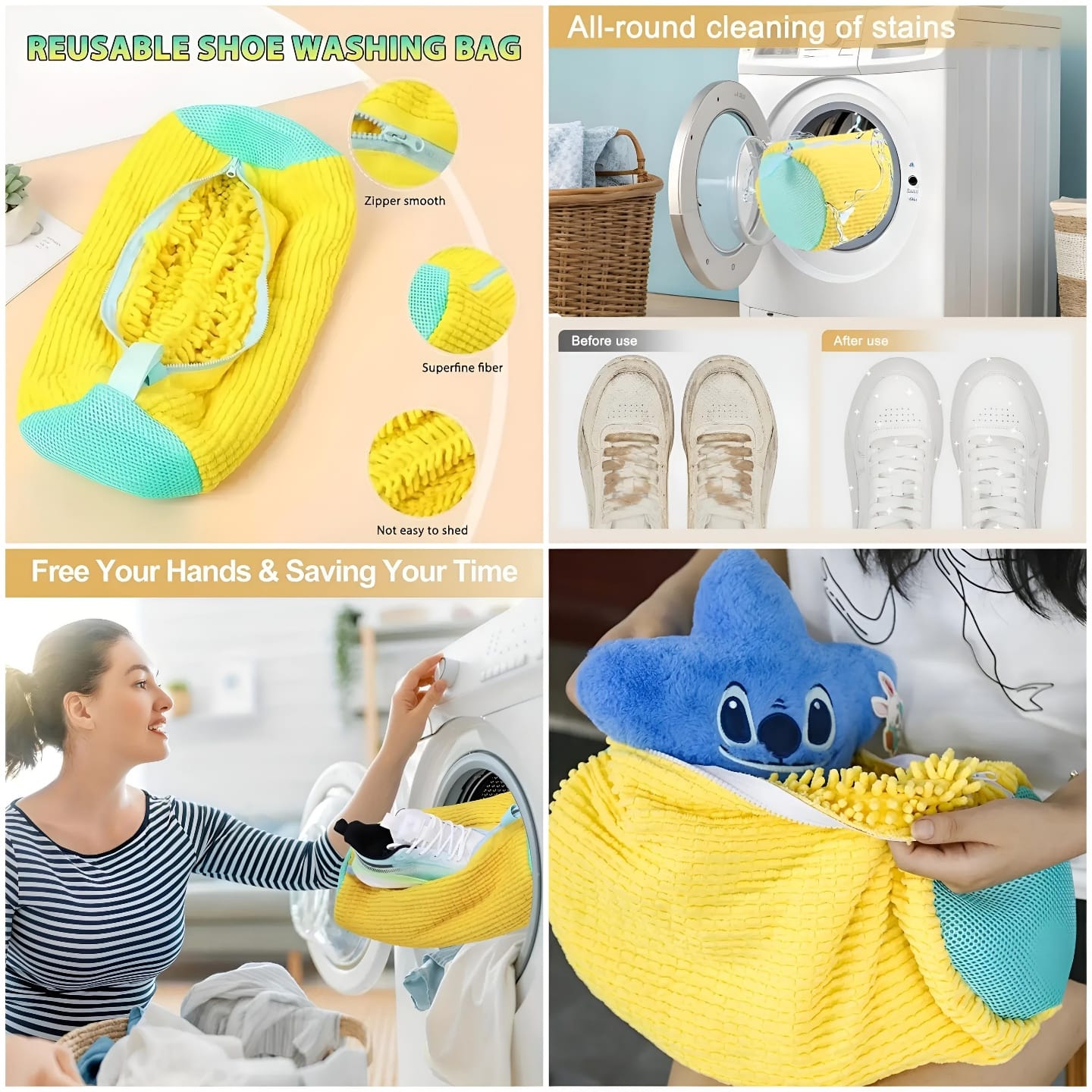 Reusable Shoe Washing Bag