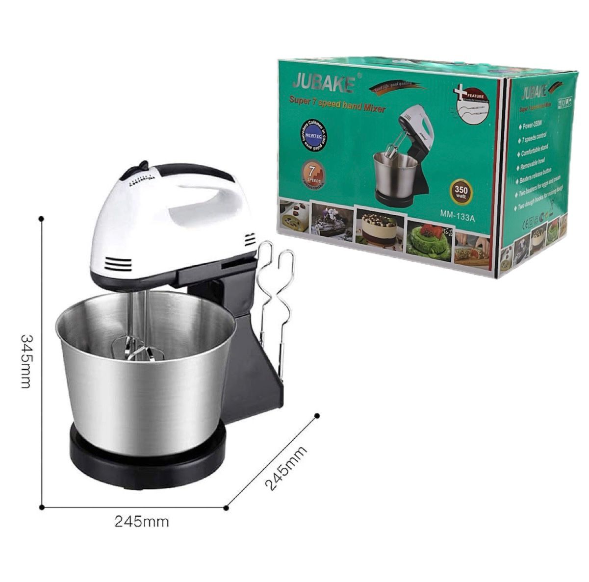 Scarlett 7 Speed Hand Mixer With Stainless Steel Bowl