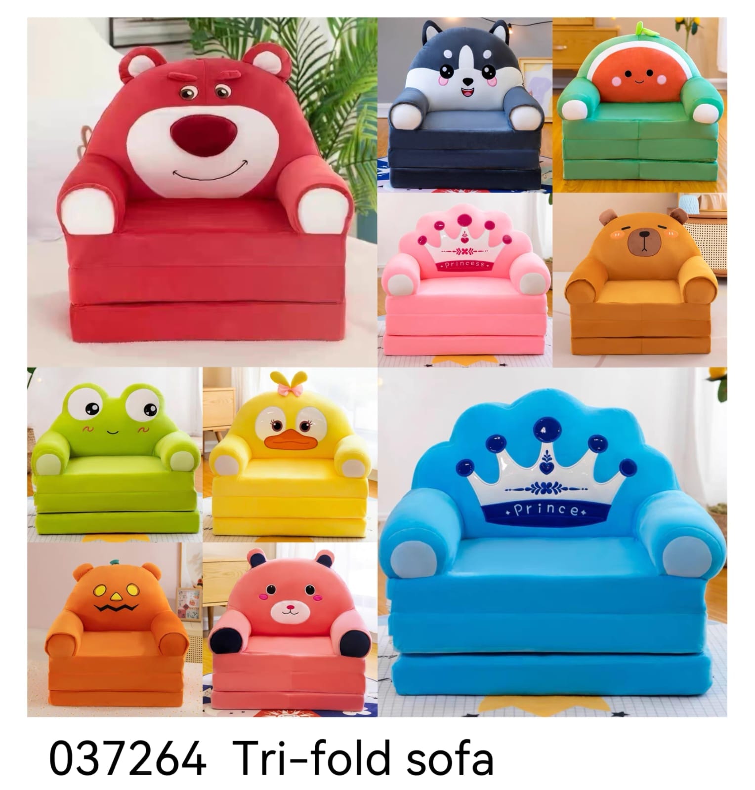 Tri Fold Kids Sofa