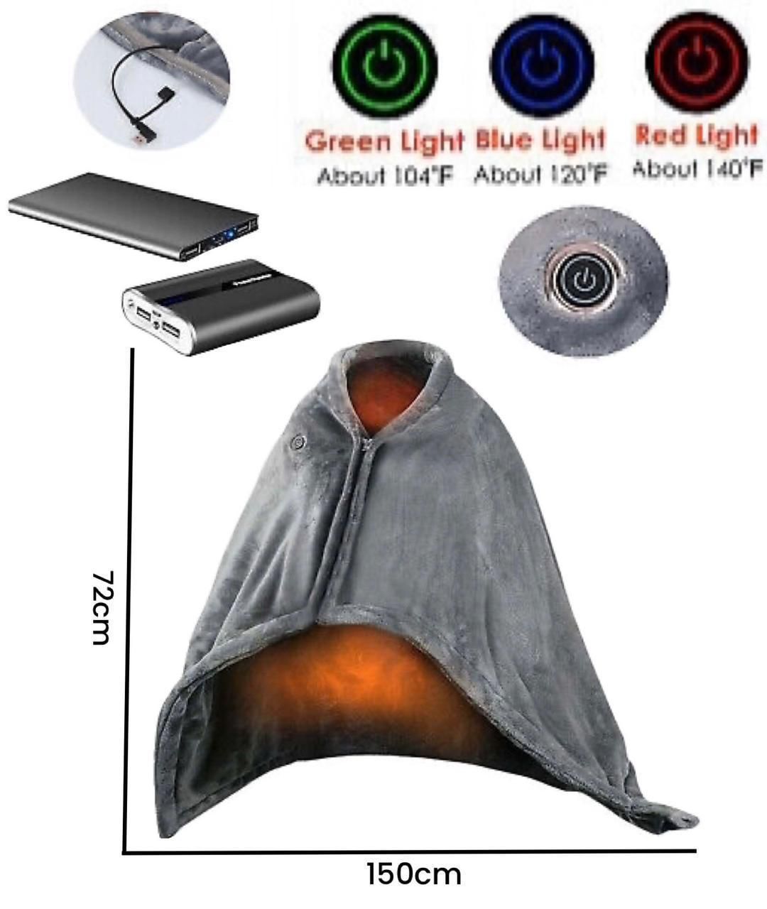 USB Heated Shawl Blanket