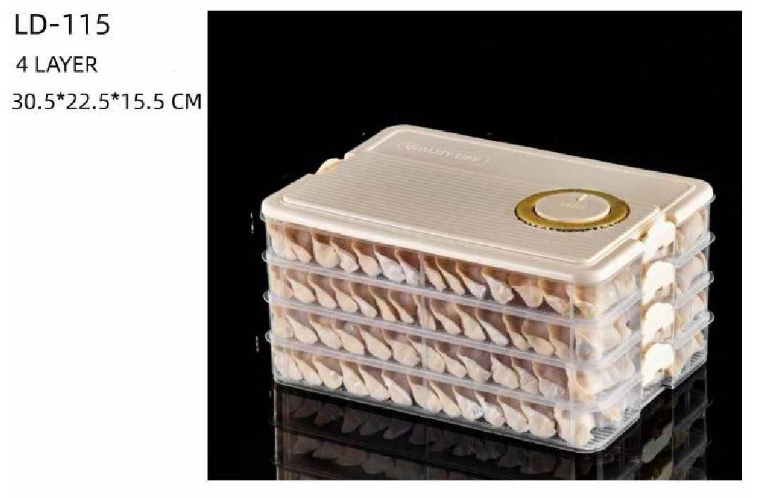 4 Layer Stackable Dumpling Storage Box