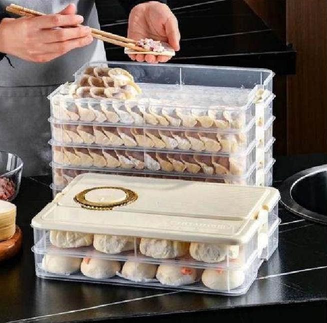 4 Layer Stackable Dumpling Storage Box