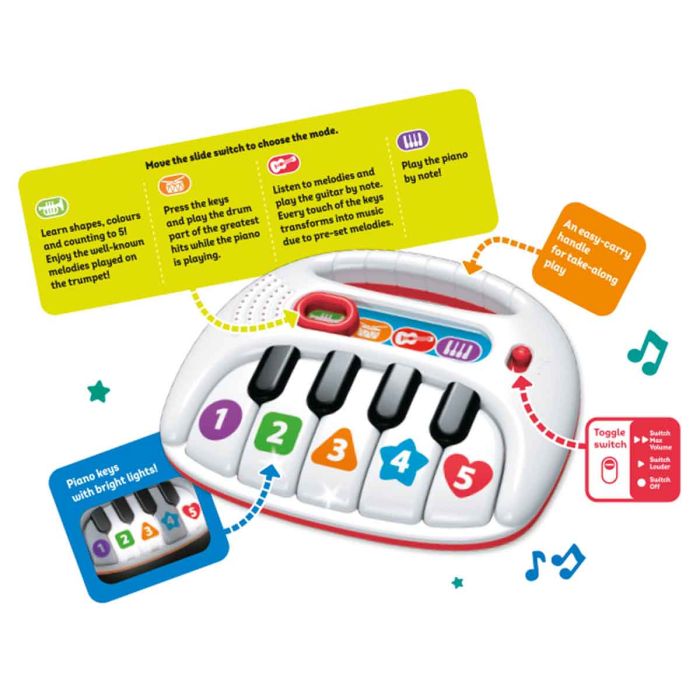 Kids Hits Piano Toy Musical Rainbow
