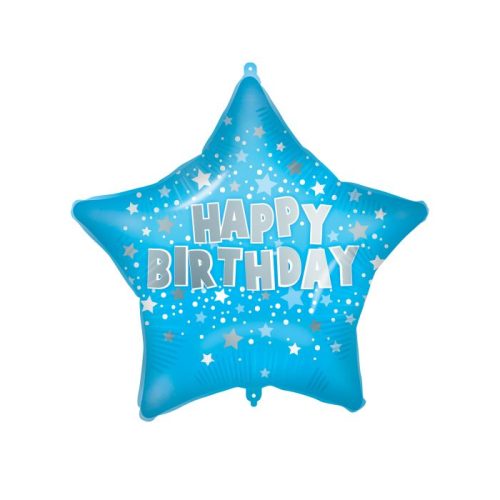 18 Inch Foil Happy Birthday Blue Star