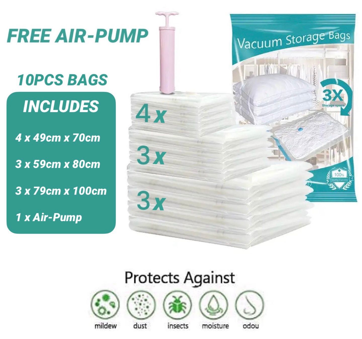 Vacuum Storage 10pcs Bags