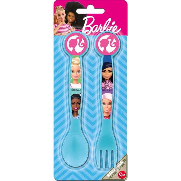 Barbie 2 Piece PP Cutlery Set