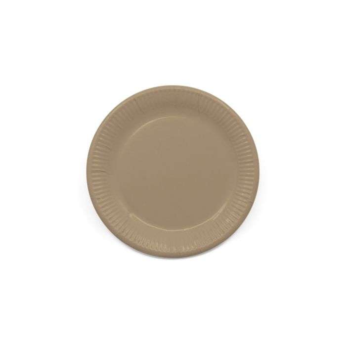 8 Piece Eco Comp Ind Tortora Paper Plates Large 23cm