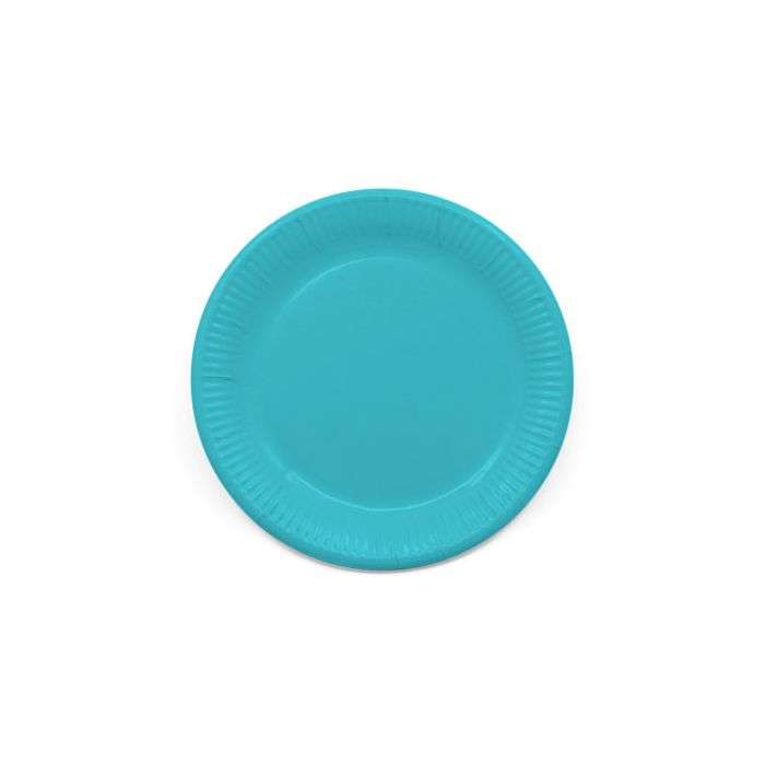 Eco Comp Ind Turquoise Paper Plates Large 23cm 8pc