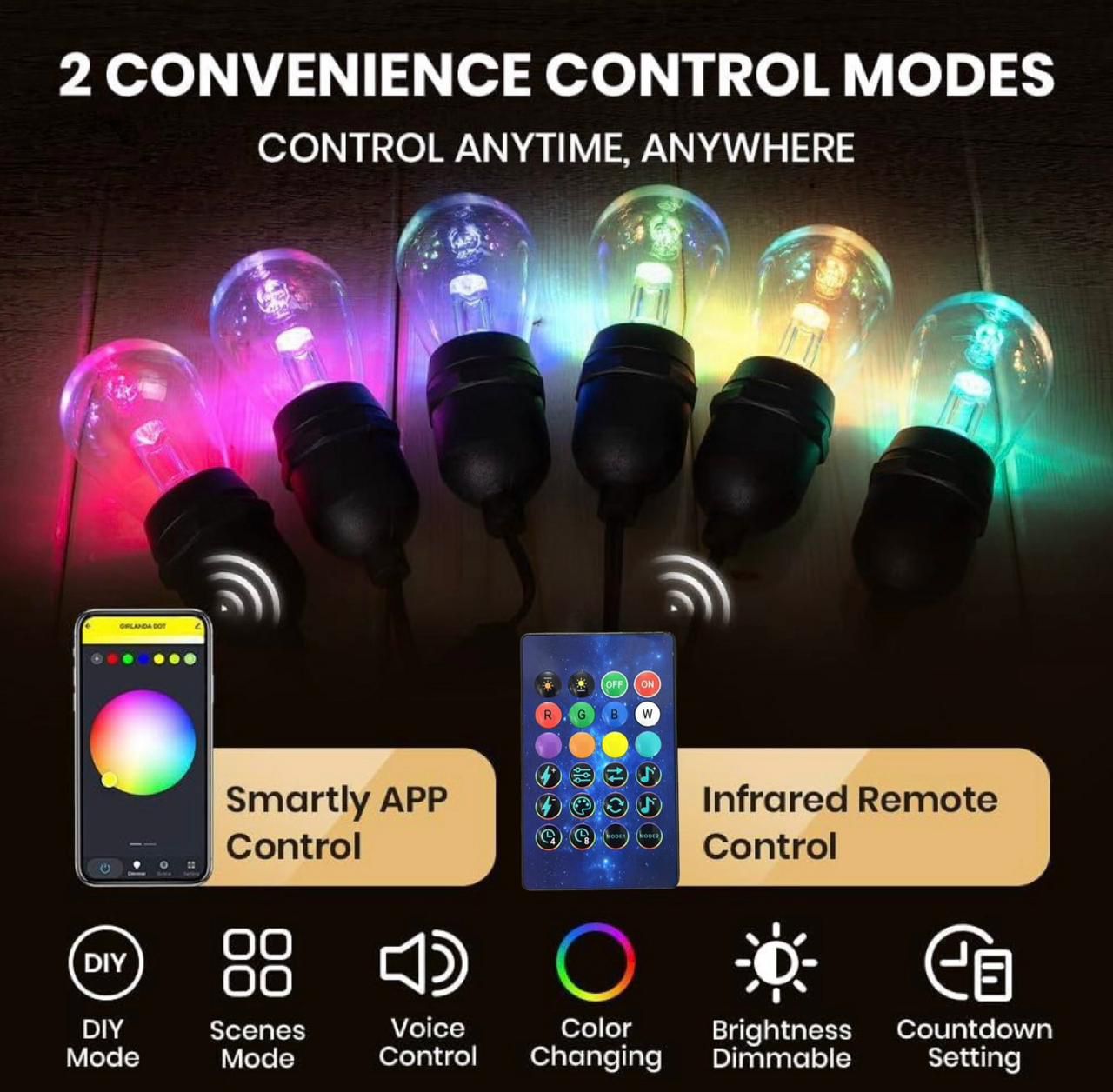 Smart LED Bulb String 8 Meters With 20 Bulbs