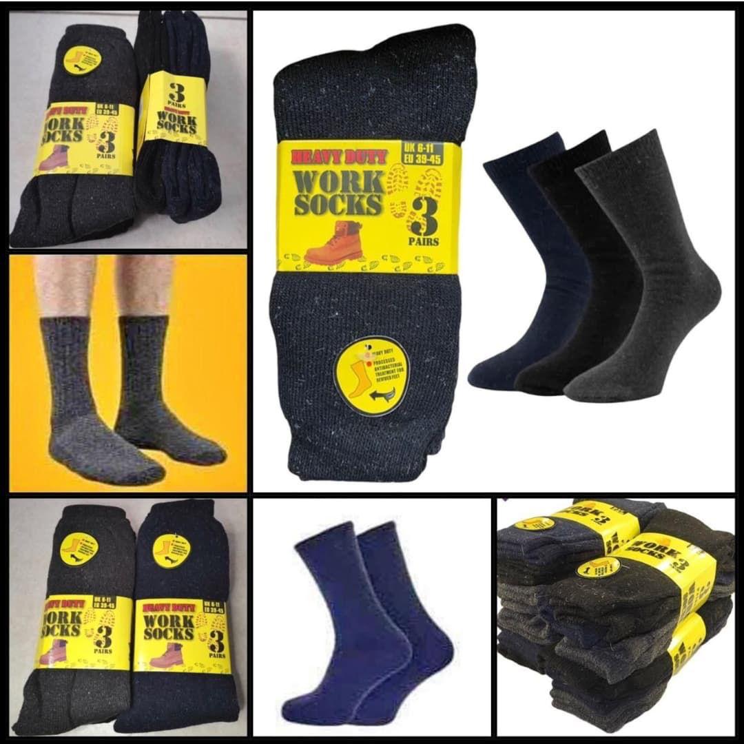 Mens Work Socks 12 Pairs