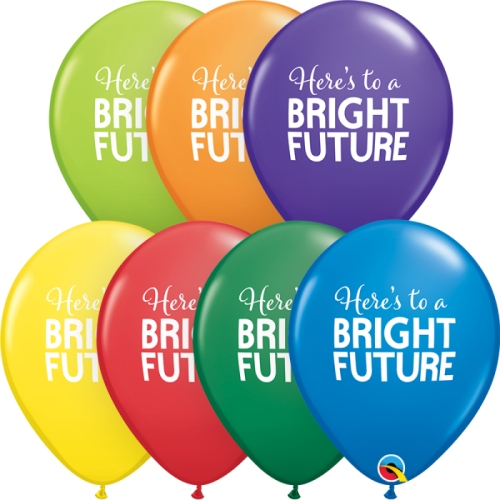 11 Inch Latex round Assorted Simple Bright Future 50pc